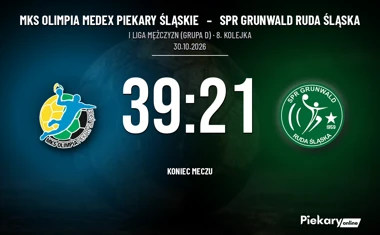 [PIŁKA RĘCZNA] MKS Olimpia MEDEX Piekary Śląskie – SPR Grunwald Ruda Śląska 39:21 – wyraźna wygrana w I Lidze Mężczyzn (Grupa D)