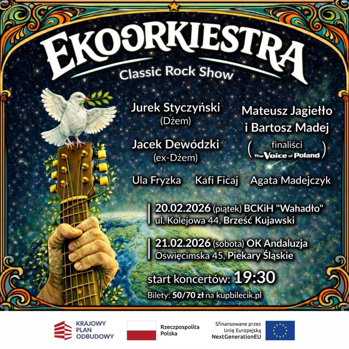 Grafika promocyjna wydarzenia Classic Rock Show — EkoOrkiestra (Piekary Śląskie)