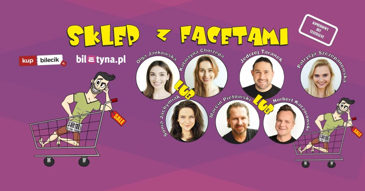 Grafika promocyjna wydarzenia Premiera komedii teatralnej w Piekarach Śląskich