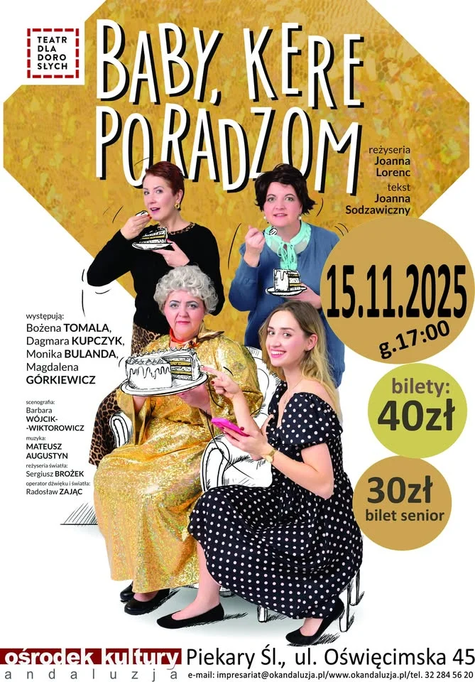 Grafika promocyjna wydarzenia Spektakl „Baby, kere poradzom” w Ośrodku Kultury Andaluzja