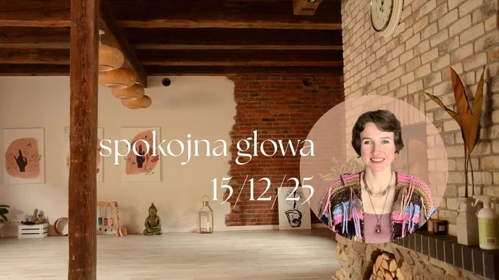 Grafika promocyjna wydarzenia Spokojna głowa — warsztat wyciszenia i pracy z oddechem