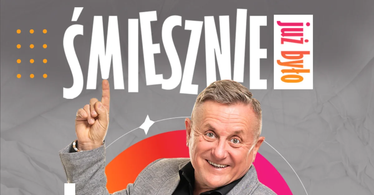 Grafika promocyjna wydarzenia Stand-up Krzysztofa Hanke w Piekarach Śląskich
