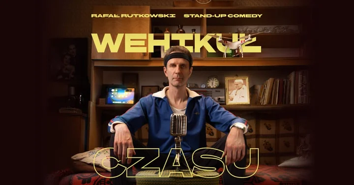 Grafika promocyjna wydarzenia Stand-up Piekary Śląskie | Rafał Rutkowski — „Wehikuł czasu”