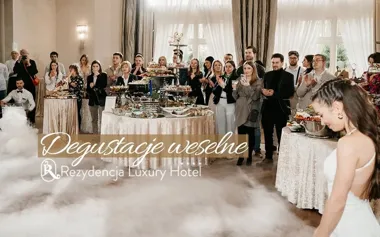 Grafika promocyjna wydarzenia Degustacje Weselne 2026 w Rezydencji Luxury Hotel — smak i inspiracje dla Par Młodych