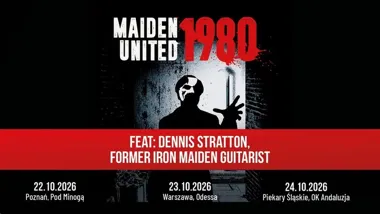 Grafika promocyjna wydarzenia MAIDEN uniteD – The 1980 Reprise w Piekarach Śląskich (24 października 2026)