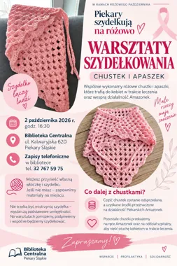 Grafika promocyjna wydarzenia Piekary szydełkują na różowo
