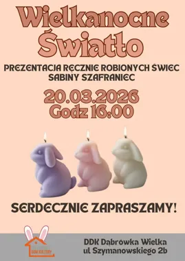 Grafika promocyjna wydarzenia Pokaz świec Sabiny Szafraniec