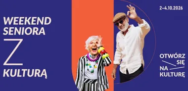Grafika promocyjna wydarzenia Weekend seniora z kulturą w Piekarach