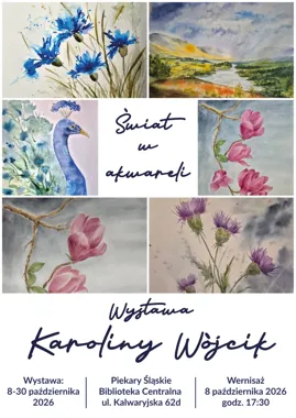 Grafika promocyjna wydarzenia Wernisaż wystawy „Świat w akwareli”