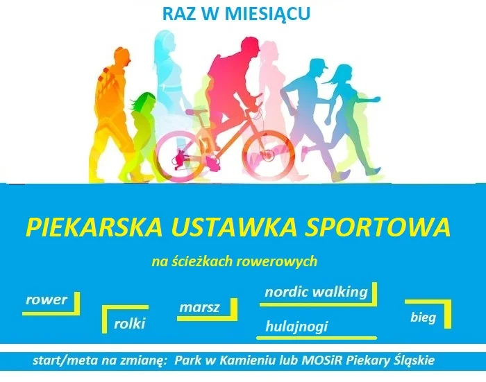 Grafika promocyjna wydarzenia XII Piekarska Ustawka Sportowa 2025 — zimowy przejazd po ścieżkach (6 km)