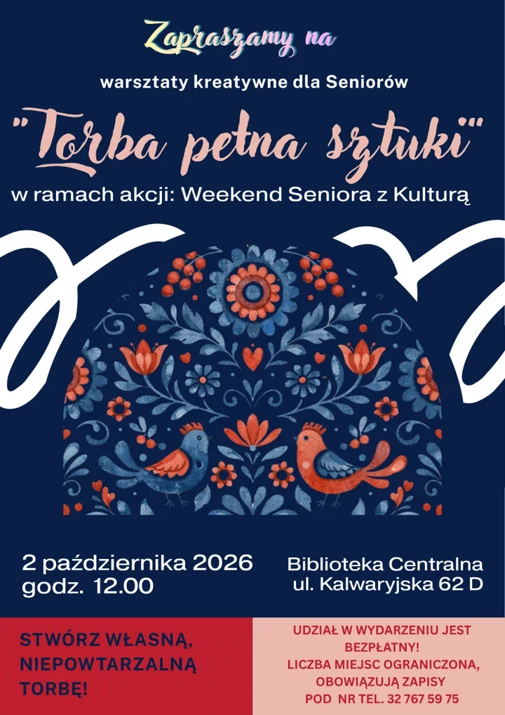 Własny wzór, bawełna i trochę wyobraźni - seniorzy tworzą w bibliotece
