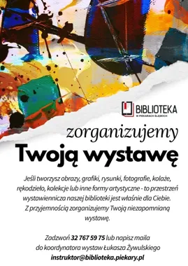 Masz własną sztukę? Biblioteka w Piekarach Śląskich pokaże ją mieszkańcom