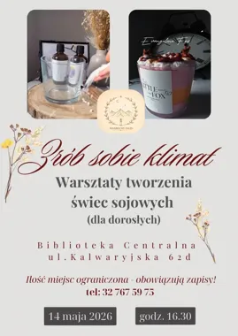 Świece sojowe w bibliotece - majowe warsztaty z pachnącym efektem