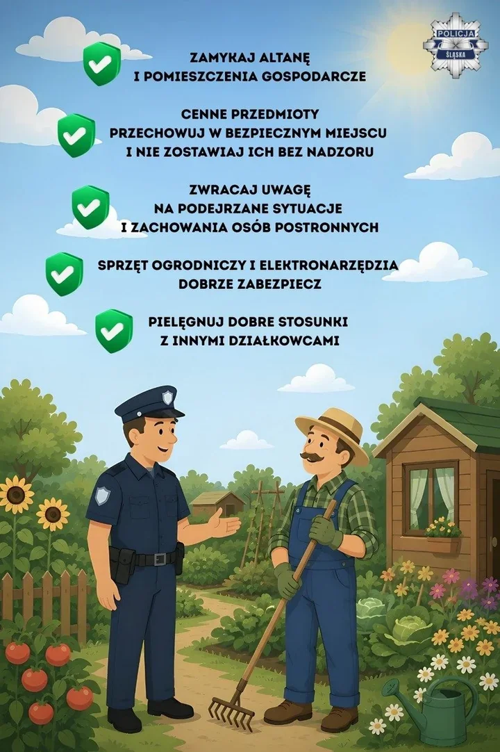 Wiosna na działkach przyciąga złodziei - Policja ostrzega przed chwilą nieuwagi