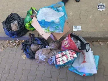 Kontrola drogowa w Piekarach Śląskich ujawniła prawie 40 kg tytoniu