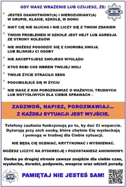 Policja uruchomiła pomoc dla młodych - wystarczy telefon, czat albo formularz